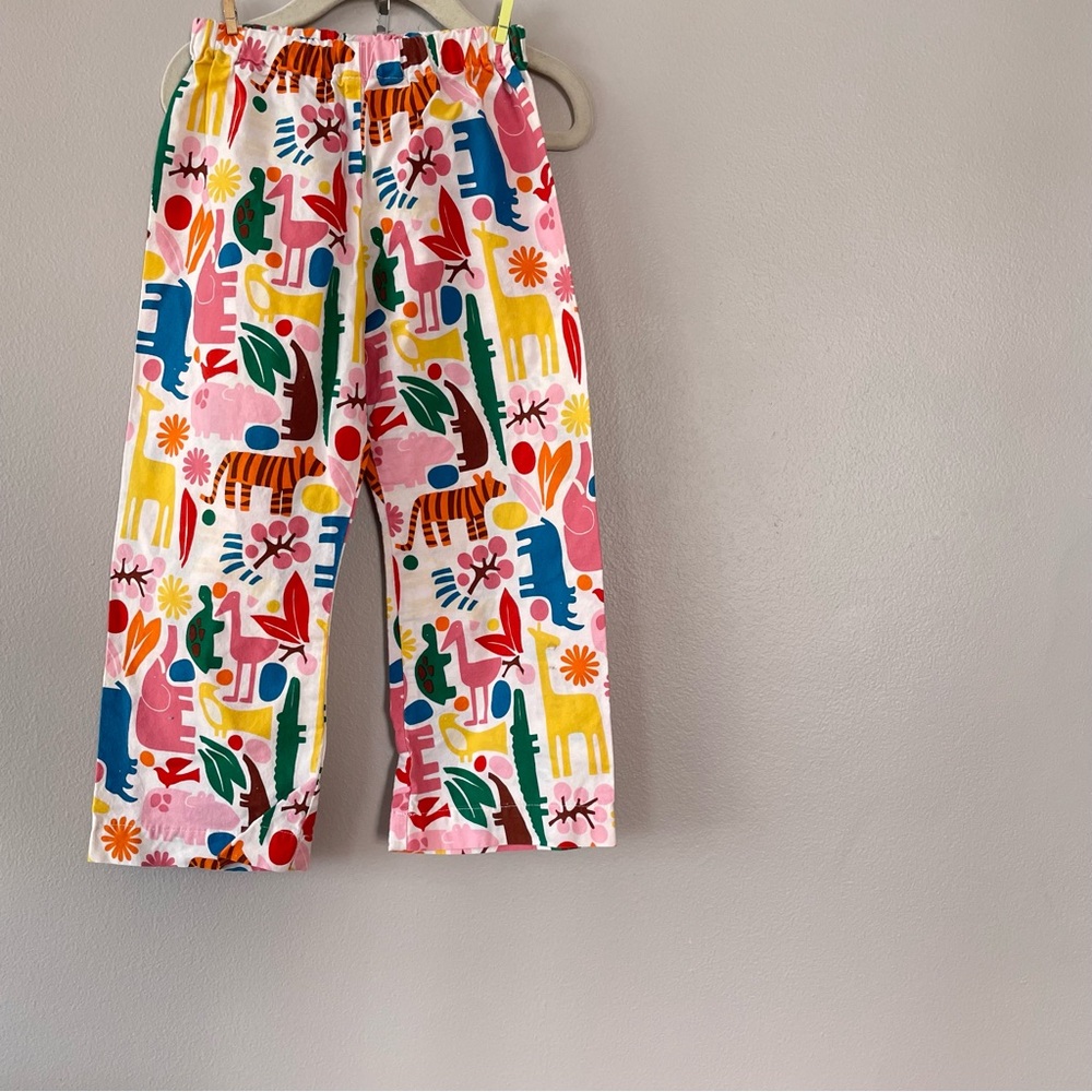 Cotton lounge pants, colorful animal print, 100% cotton sz 4t